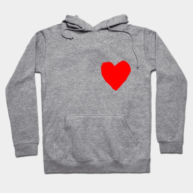 Love Heart (Red) Hoodie by mhoiles